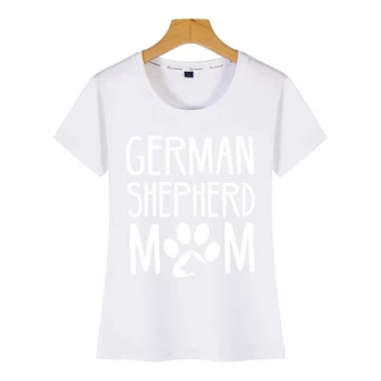 Topai Marškinėliai Moterims vokiečių aviganis, mama man širdis dizaino Seksualus Harajuku Medvilnės Moterų Marškinėlius