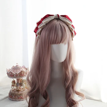 Įvairių Spalvų Universalus galvos Apdangalai, Japonijos Saldus Nėrinių KC Vadovas Hoopas Kasdien Elegantiškas Moteris peteliškę Lankelis Lolita Cosplay hairband