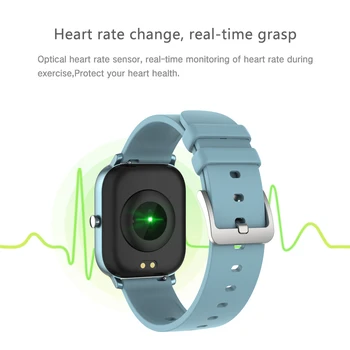 Smart Watch Širdies ritmo Monitorius Apyrankę Miego Kraujo Spaudimas Fitness Tracker IP67 atsparus Vandeniui Vyrai Moterys Spalva Sporto Žiūrėti P8