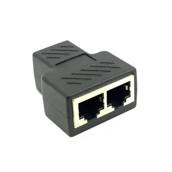 STP UTP Cat6 RJ45 8P8C Plug Dual RJ45 Tinklo Skirstytuvo Ethernet Pleistras Laido Adapteris