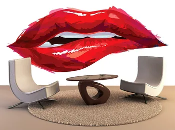 Individualizuotos Fono Paveikslėlį Freskomis Sexy Raudona Lūpų Lipni Vinilo Sienos Lipdukas Tapetų Sienos Meno Tapybos Kambarį
