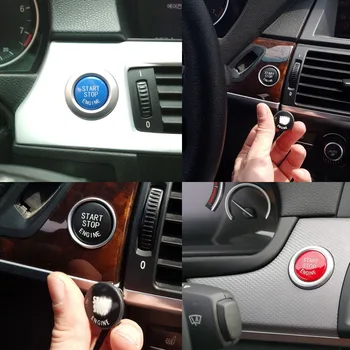 Automobilių Variklio Užvedimo mygtukas Stop Mygtukas Dangtelis BMW F30 F10 F34 F15 F25 F48 X1 X5 E60 E70 