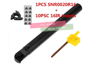 SNR0020R16 CNC Vidinis sriegis Tekinimo įrankis 1pcs + 16 IR AG60 10vnt 11pcs/set CNC Vidinis sriegis Karbido įterpti
