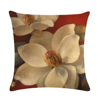 45cm*45cm Antikvariniai aliejaus tapybai Gardenia dizaino lino/medvilnės mesti pagalvių užvalkalus sofos pagalvėlė padengti namų dekoratyvinės pagalvės