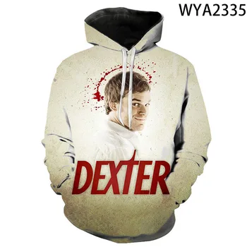 Dexter 3D Atspausdintas Hoodies ilgomis Rankovėmis Vyrams, Moterims, Vaikams, Mados Megztiniai Megztinis Streetwear Berniukas Mergaitė Vaikams Drabužių 3D Striukė