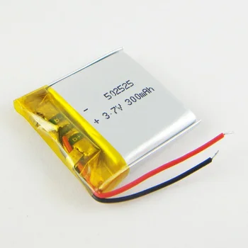 Ruda 300mAh 3.7 V 502525052525 polimero ličio baterija skaitmeninis MP3 garsiakalbis plokštės Li-ion Ląstelių