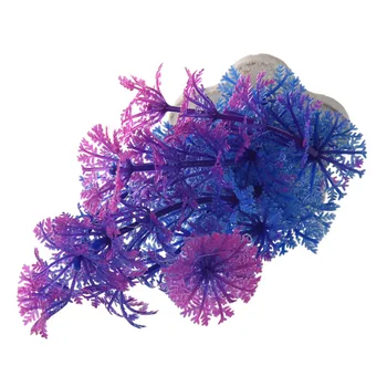 Dirbtinių augalų 10CM akvariumo dekoracija vandens augalų violetinė + mėlyna