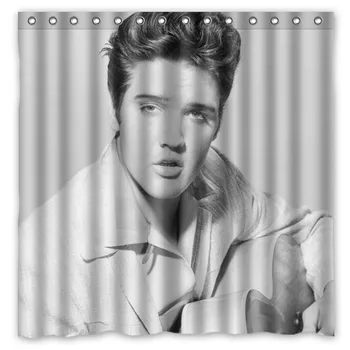 Elvis Presley Poliesteris atsparus Vandeniui Dušo Užuolaidos 12pc Kabliukai Pelėsiai Atsparios Vonios Užuolaidų Namų Vonios Dekoras