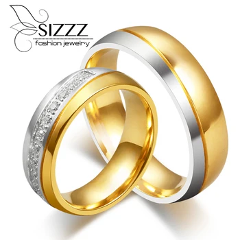 2017 naujas CZ pora žiedus, meilės, vestuvių vyrai moterys žiedas aljansus, santuokos, meilės žiedas