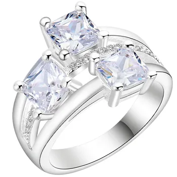 Žiedai Mados Juvelyrika dovana žiedai, Vestuvių Žiedai, sidabro padengtą PJ091