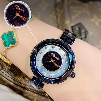 Moterų Laikrodžiai, Prabangūs Krištolo Kvarcinis Laikrodis Moterims Kūrybos Plieno Riešo Žiūrėti Moterims, Elegantiškas Ponios Žiūrėti Moteriška Apyrankė Laikrodis
