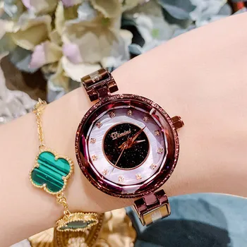 Moterų Laikrodžiai, Prabangūs Krištolo Kvarcinis Laikrodis Moterims Kūrybos Plieno Riešo Žiūrėti Moterims, Elegantiškas Ponios Žiūrėti Moteriška Apyrankė Laikrodis