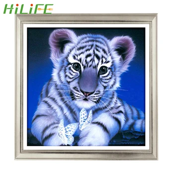HILIFE Adata Dirbti Namų Puošybai Meno kūrinys Diamond Tapybos Kryželiu Diamond Mozaikos Tigras Drugelis Modelio kalnų krištolas