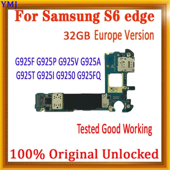 Originalus Plokštė Samsung Galaxy S6 Krašto G925F G925A G925FQ G925I G925P G925T G925V G9250 Atrakinta Mainboard Plokštė