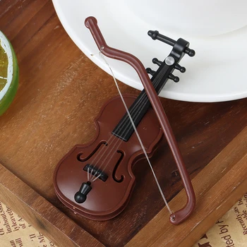 1 Rinkinys Mini Plastiko Smuikas Lėlių Dekoratyviniai Amatų Muzikos Instrumentas Lėlių Lipdukai Naują Atvykimo
