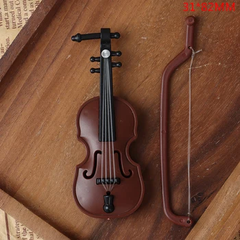 1 Rinkinys Mini Plastiko Smuikas Lėlių Dekoratyviniai Amatų Muzikos Instrumentas Lėlių Lipdukai Naują Atvykimo