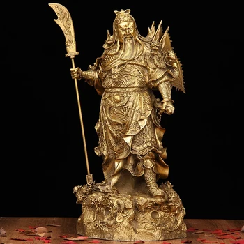 Vario statula Gong Guan, 27cm Wu turto, verslo dovanos pasisekė, town house apdailos Feng Shui amatai