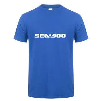 Sea-Doo T Shirts Vasaros trumpomis Rankovėmis Medvilnės Sea Doo Seadoo Moto T-Shirt Mans 