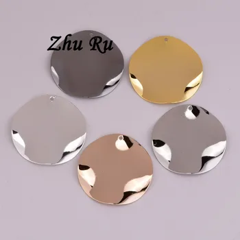 ZHU RU 10vnt/daug 30mm Papuošalų Komponentai monetos pilnatis ratas, apvalios veido formos Rankų darbo 