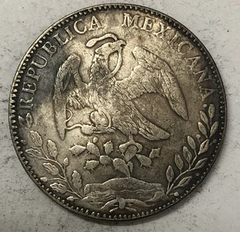 1881 (Mo AM) Meksika 8 Reales Sidabro Padengtą Kopijuoti Monetos