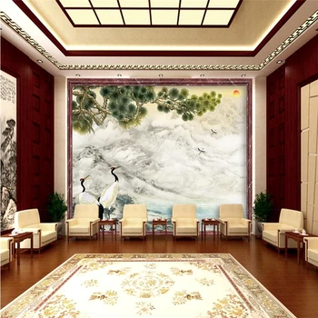 Wellyu papel de parede Užsakymą Tapetai Ching Chung sveiki rašalo marmuro kraštovaizdžio fone sienos tapety papel pintado