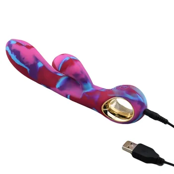 Spalvinga G Spot Makšties Vibratorius Dildo AV Magic Wand Vibratorius USB Įkrovimo suaugusiųjų Masturbacija Erotinis Sekso Žaislai moterims