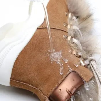 ZALAVOR Nekilnojamojo Odos Moterys Sniego Batai Mados Sneaker Šilta Kailio Atsitiktinis Įkrovos Lady Pliušinis Žiemos Batai Moteris Footwears 35-39 Dydis