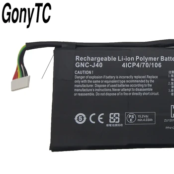 GONYTC GNC-J40 15.2 V 4030mAh GNC-J40 Baterija GIGABYTE 961TA013F V5 P34F P34G P34K P34W