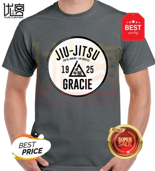 2020 metų Vasaros Apvalios Kaklo vyro Tee Marškinėliai Juokinga T-Shirt vyras Naujų Gracie Jiu-Jitsu Klasikinis Akademijos Logotipas Spausdinti marškinėliai