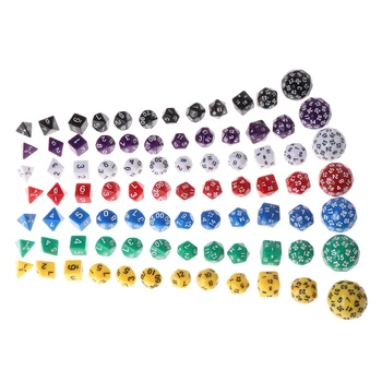 NoEnName_Null Aukštos Kokybės 12pcs/Set Multi-sided Polyhedral Kauliukai D4 D6 D8 D10 D12 D20 D24 D30 D60