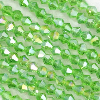 14 spalvų stiklo kristalų 4*4mm bincone formos 110pcs/kryptis mados 