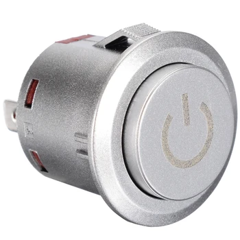 1 VNT 12V 22mm Raudonas LED 1NO 1NC Maitinimo Mygtuką Perjungti Užrak. Akimirksnį ON/Off Jungiklis Latching NAUJAS 2019