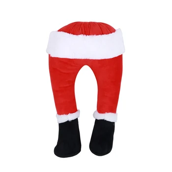 Kalėdų Eglutė Stick Santa Spardyti Kojas for Chrismas Medžio Dekoratyvinis Durų Ornamentu Patalpų Pliušinis Dekoro SP99