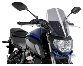 Už Yamaha MT07 2018 2019 Motociklo Priekinio stiklo priekinio, galinio Stiklo Reflektoriai MT 07 FZ 07 FZ07 Shield Ekranas Su Laikikliu