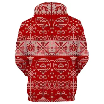 2019 Kalėdų Hoodies 3D Atspausdintas Harajuku Kailis Ruduo Šiltas Vyrų Hoodies Palaidinukė hip-Hop Viršūnes Aksomo Streetwear