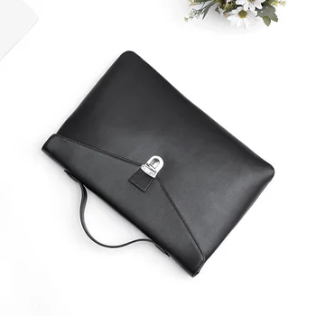 Paprasta, 13 colių nešiojamojo kompiuterio krepšys odinės vyriškos verslo maišelį vyrų plonas skirsnio failą, rankinėje, portfelyje skerspjūvio