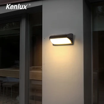 Aliuminio Sienos Lempa 12W LED vidinis Lauko Vandeniui IP65 Sodo Sconce Veranda Šviesos Balkonas Apšvietimo Naktinės Šviesos