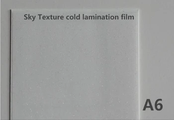 A6 dydis 0.08 mm Skaidraus PVC Šaltas Laminavimas Plėvele foto su dangaus tekstūros cool