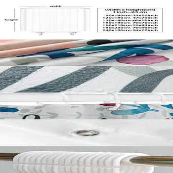 Paukščių Dušo Užuolaidų Komplektas Erelis Papūga Nuryti Volunginiai 3DPrint Balta Vonios Užuolaidos Vandeniui Audinio Vonios kambarys Ekrano Vonia Dekoras
