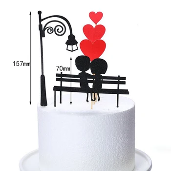 1Set Vestuvių Cupcake Topper Meilė Širdies Saldus Mėgėjai Tortas Topper Už Jubiliejus, Valentino Diena, Vestuvės Pyragas Papuošalai