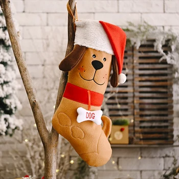 Šuo ir Kaulai Modelis Kalėdų Kojinės Saldainiai Dovanų Maišeliai Kalėdų Eglučių Papuošalai, Namų Dekoro P7Ding