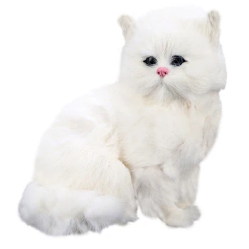 Realus Mielas Modeliavimas Įdaryti Pliušinis Balta Persų Katėms, Žaislai Katė Lėlės, Stalo Dekoras Vaikų Berniukų Mergaičių