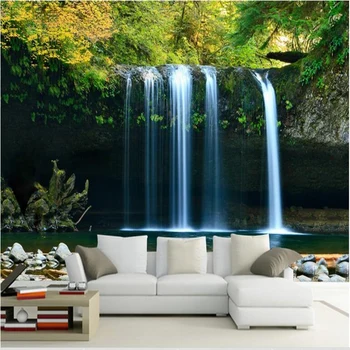 Beibehang Didelis užsakymą tapetai 3D kriokliai, vandens sofa-lova, miegamojo televizijos upės TV foną, sienos, namo apdailos dažymo