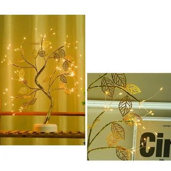 Led eilutės žibintai kambarį žibintai ir dekoro medžio lempos string žibintai, miegamojo blyksnis šviesos kambario dekoro žibintai