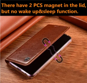 Natūralios odos magnetinio flip cover kortelės turėtojas Motorola Moto G7 Plius telefoną atveju Motorola Moto G6 Plius dėklas dangtis