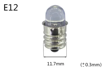 5vnt 4.5 V E12 LED Lemputė 30 V DC12V Mažais varžtais, lemputės mėlynos 8V E12 24v led raudona dc18v e12 6 V žalia lemputė matuoklis, instrukcija, lemputės e12 3V