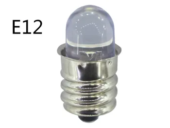 5vnt 4.5 V E12 LED Lemputė 30 V DC12V Mažais varžtais, lemputės mėlynos 8V E12 24v led raudona dc18v e12 6 V žalia lemputė matuoklis, instrukcija, lemputės e12 3V