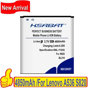 HSABAT 4850mAh BL210 Baterijos Naudojimo Lenovo S820 A656 S650 S658t S820E A770E A750E A766 A658T A828t A536 Baterijos