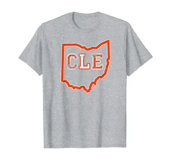 Nelaimę Cleveland, Ohio Kontūro Sekmadienio Futbolo Bagazines Dangtis T-Shirt