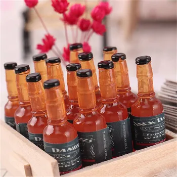 Mini 1/12 Miniatiūriniai Lėlių Modeliavimas Viskis Vyno Butelių Apsimesti Žaisti Lėlės Maisto Gėrimai Priedai